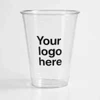 PET clear cup with custom logo printing