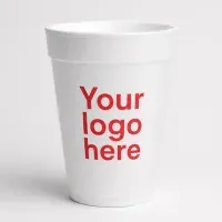Foam cup with custom logo printing