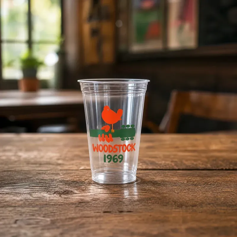 Custom printed PS cup with multi-color design